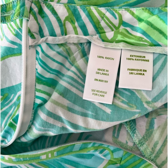 Lilly Pulitzer green/blue/white shorts size 10 - Picture 3 of 7